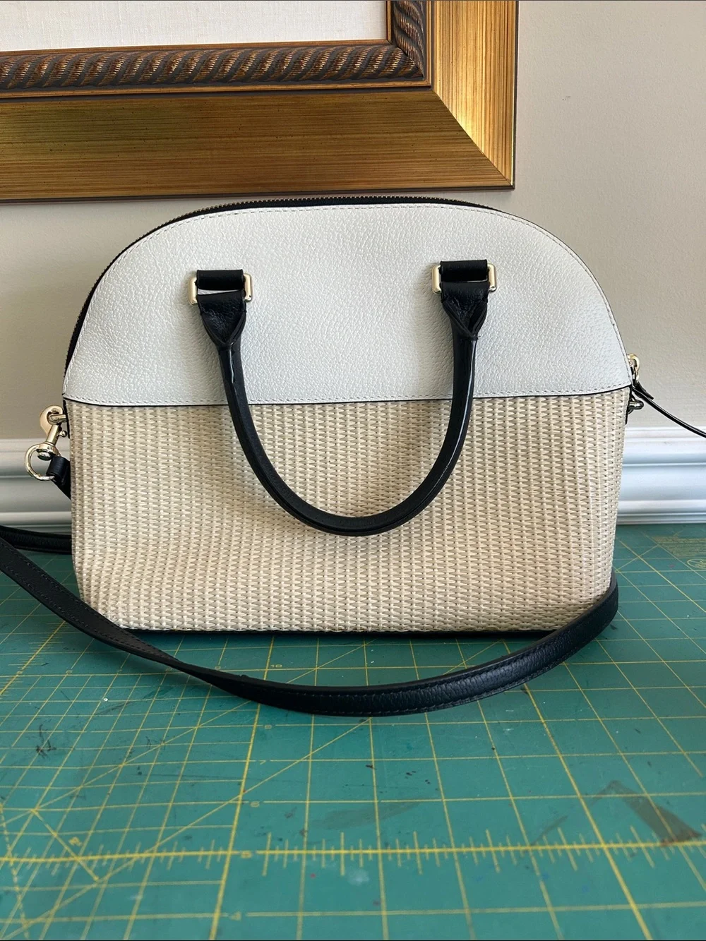 Kate Spade grove street straw large Carli satchel - Crossbody and Handbag